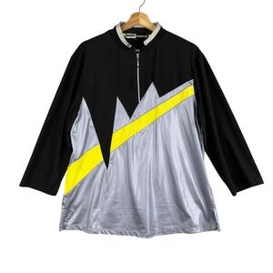 Jamie Sadock XL Pullover Jacket‎ Athletic Golf Silver Black Yellow
